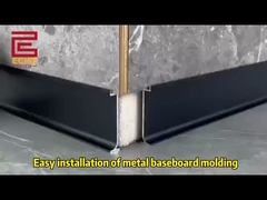 Easy installation of metal baseboard molding