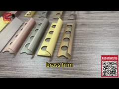 Bathroom Brass Profile Durable Solid Brass Square Edge Tile Trim