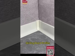 Waterproof White Wall Skirting Board Profiles 100mm High Baseboard Trim Profiles