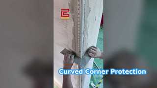 Aluminum Curved Corner Trim | Recessed Wall Corner Protection Profile