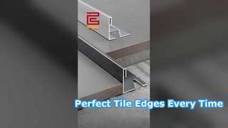 Stainless Steel Square Edge Tile Trim | External Corner Protection Profile#StainlessSteelTileTrim