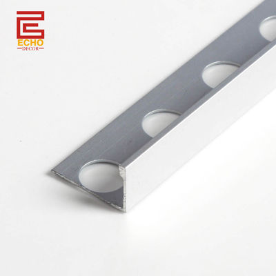 10mm Aluminium Straight Edge Tile Trim Minimalist Polished Chrome Edging Strip