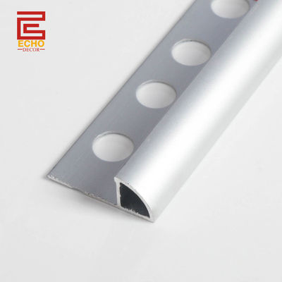 Aluminum Metal 10mm Tile Edge Trim Waterproof For Shower Bathroom