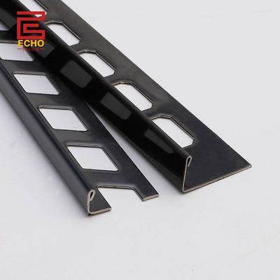 Sleek Stainless Steel Outside Corner Tile Edge Trim / Curved Tile Edge Trim