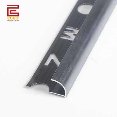 Decorative Nickel Grey Bullnose Tile Edging Trim Profile Round Tile Edge Trim