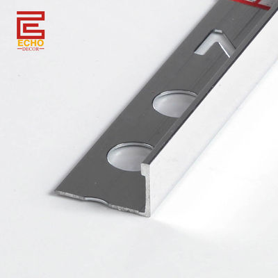 10mm Decorative Ceramic Tile Transition Strip Grey Chrome Tile Edging Strip