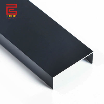 Flat Bar Aluminium Chrome Tile Edge Trim Matte Black For Wall And Floor Decor