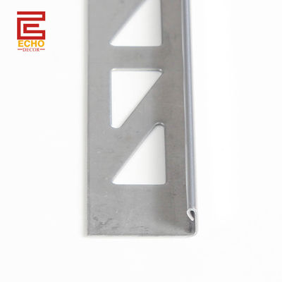 Brushed L Shape Metal Edge Strips Stainless Steel 6mm Tile Edge Trim