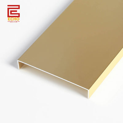Matte Gold Listello Tile Border Trim Aluminum Metal Tile Trim For Kitchen