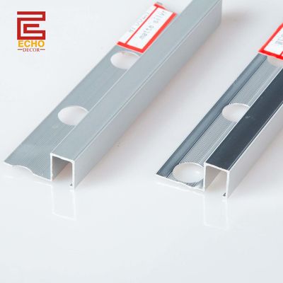 10mm Square Aluminum Tile Trim Profile Outside Corner Metal Tile Edging Strip