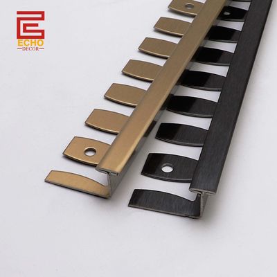 Metal Curved Flexible Floor Transition Strips For Tile Or Wood Laminate Flooring