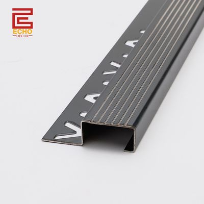 Durable Black Metal Stair Nose Trim 2 Inch Outdoor Step Edge Trim