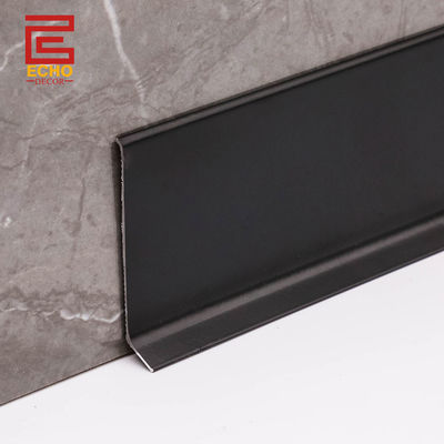 Modern Tall Aluminum Skirting Board Profiles Black Metal Wall Profiles On House