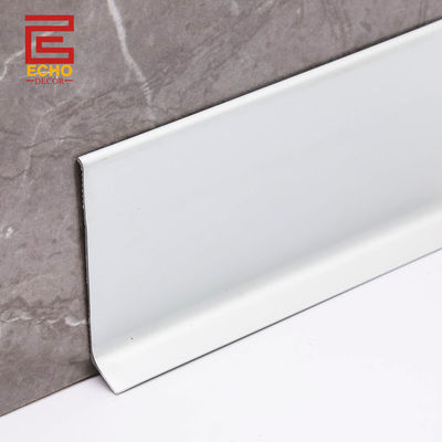 Waterproof White Wall Skirting Board Profiles 100mm High Baseboard Trim Profiles