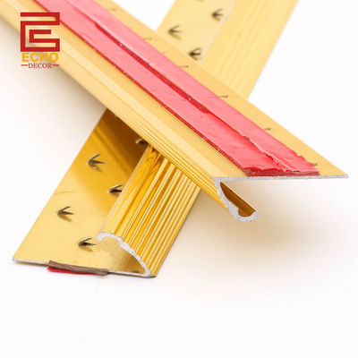 Self Adhesive Carpet End Trim Gold Metal Carpet Edge Trim