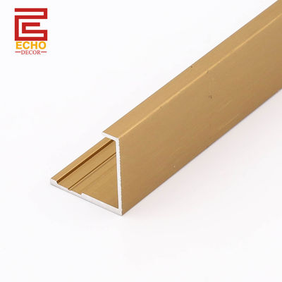 Anodized Aluminium Wall Panel Tile Trim End Cap Trim For PVC Panel