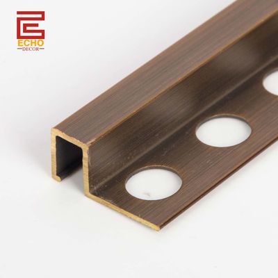 Bathroom Brass Profile Durable Solid Brass Square Edge Tile Trim