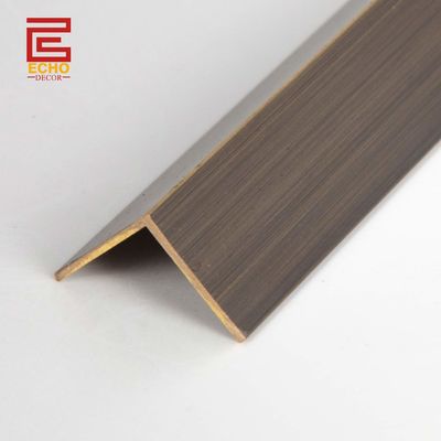 Brushed Solid Brass L Profile Wall Edging Strip In Residential And Commercial Spaces