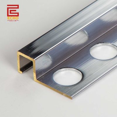 Brass Outside Corner Profile 12mm Square Tile Edging Strip corrosion resistant