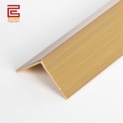 L Shaped Satin Brass Profile 20mm Brass Moulding Strips Tile