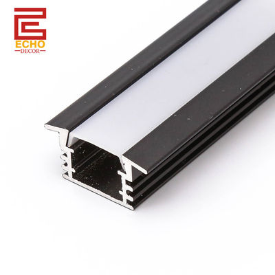Flexible Alu LED Profile U Channel Black LED Strip Profile For Housing Decoration