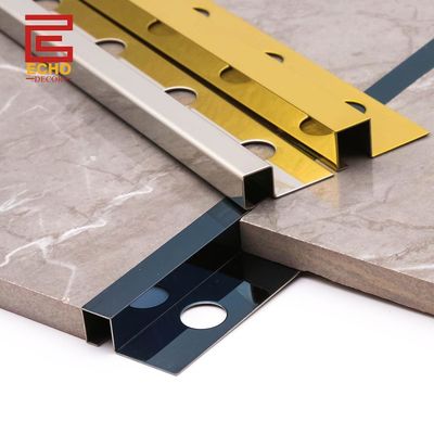 Customized 201 304 316 Stainless Steel Beading For Tiles Straight Tile Edge Trim 8mm