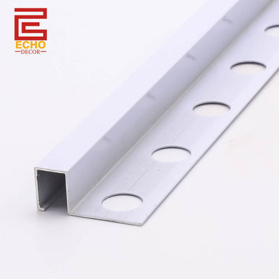 External Corner Aluminium Square Metal Edge Tile Trim 10mm White