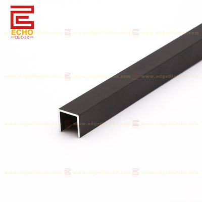 Extrusions Aluminum Tile Trim U Channel Metal Profile 12mm Black