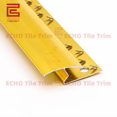 Aluminium Lvt Tile To Carpet Trim Metal Gold Carpet Edging Strip