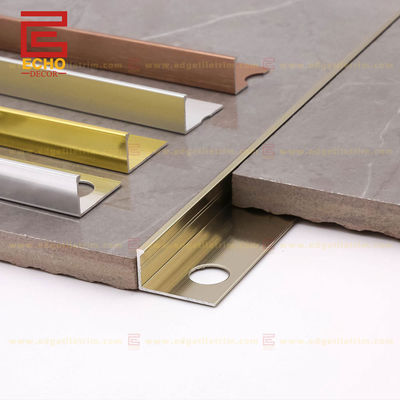 Glossy Aluminum Tile Trim for Tile Border Protection and Decoration Length 2-3m/Customized