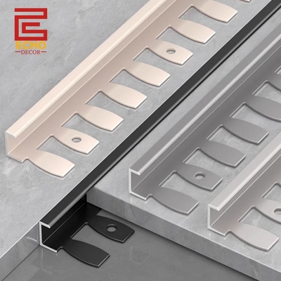 12.5mm Bendable Edge Tile Trim with End Caps for Curved Surfaces