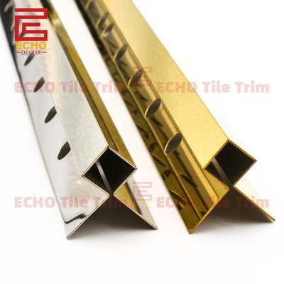 Stainless Steel Tile Trim 10mm Square Edging Strip for Outside Corners