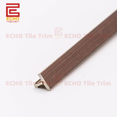 20mm Solid Flooring T Moulding Transition Stainless Steel Tile Trim 