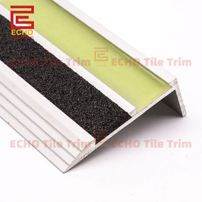 Luminescence L Shaped Aluminum Stair Edging Stair Nosing Trim 