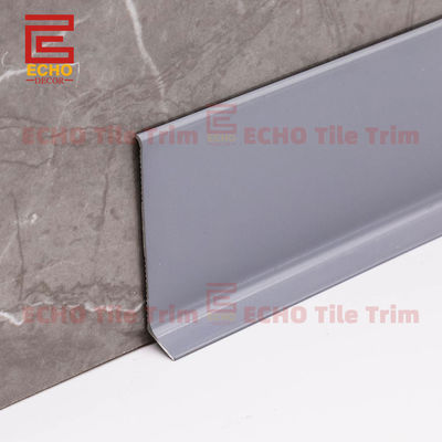 Modern Aluminium Grey Baseboard Trim Cover Skirting Board Profiles 