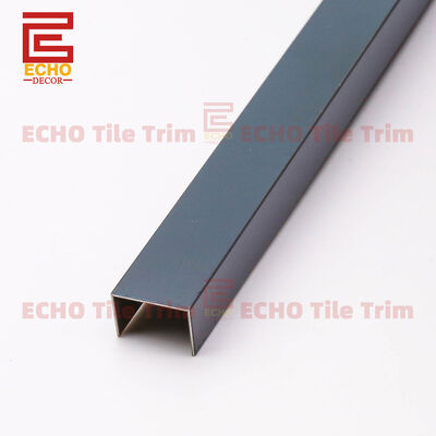 Decorative Black Tile Edge Trim U Channel Stainless Steel Tile Trim 