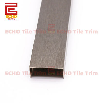 Waterproof Brushed Matte Black U Channel Stainless Steel Tile Trim 